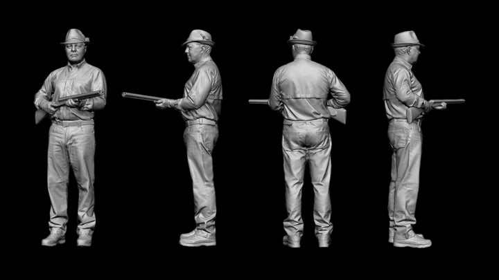 Farmer With Shotgun Figure