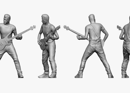 Heavy Metal Bass Player Figure