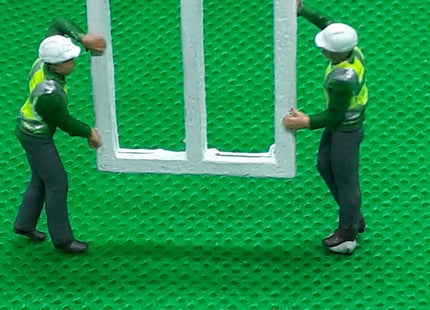 2 Builders Carrying Window Figure