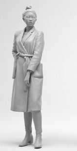 Smart Female In Long Coat Figure