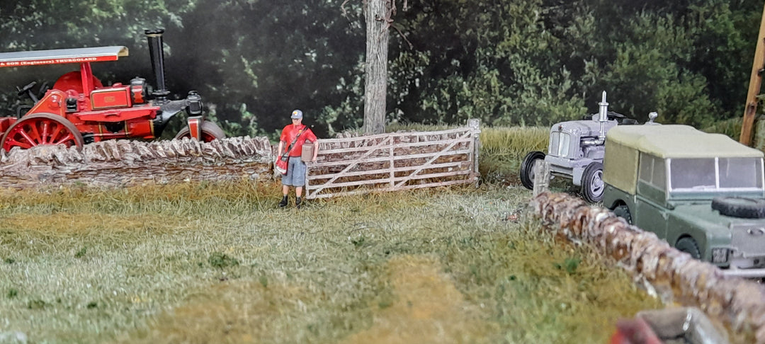 Modern Postman Delivery Courier In Shorts Figure