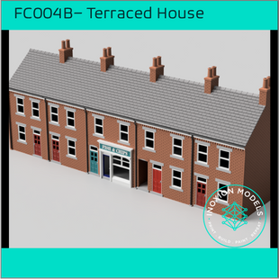 FC004B – 5x Terrace House with Shop Pack OO Scale