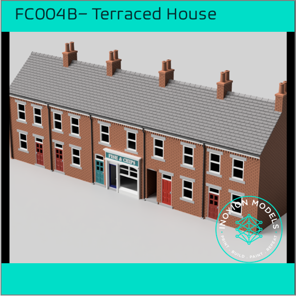 FC004B – 5x Terrace House with Shop Pack OO Scale