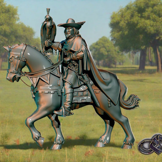 EDS0014 Nobleman Falconer on Horse