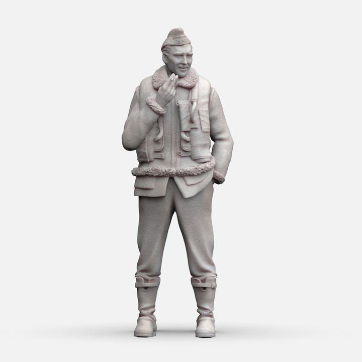 MM1154 WW2 RAF Pilot Smoking