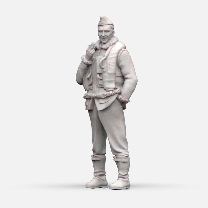 MM1154 WW2 RAF Pilot Smoking