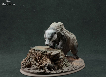 Mma075 Badger Sniffing X 3 No Tree Stump 1:76 Zoo