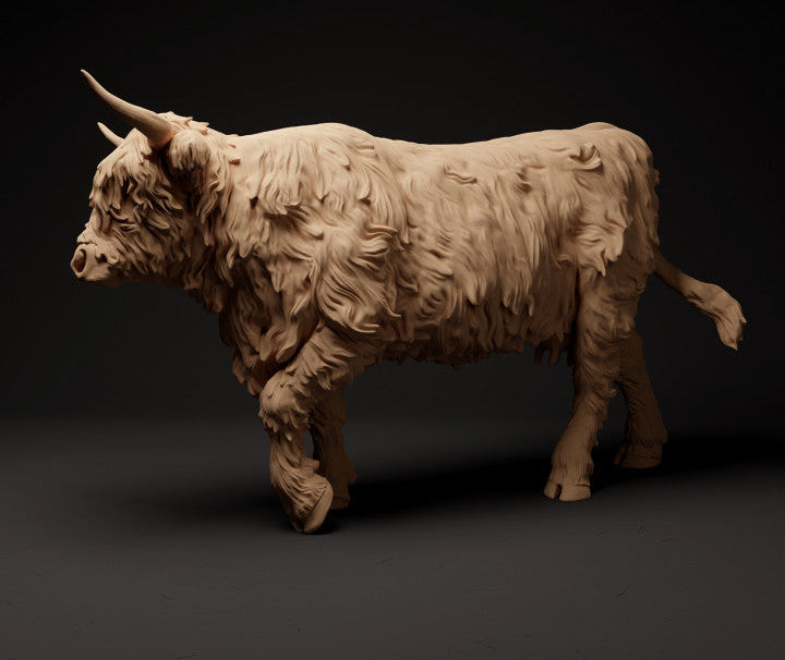 Adm1502 Highland Cow Walking X 2 Animal