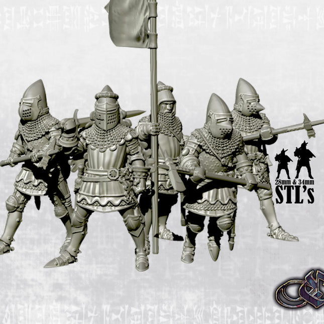 EDS0007 Knights with poleaxe