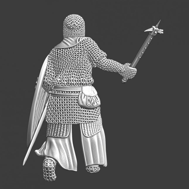 NCM069 Lazarus knight - medieval leper with warhammer