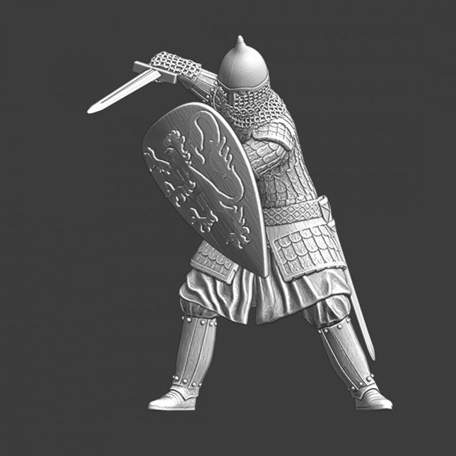NCM081 Medieval Ukrainian warrior - fighting with sword