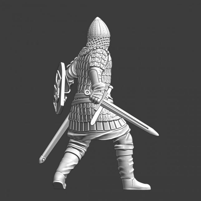 NCM082 Medieval Kievan Rus warrior - shield and sword