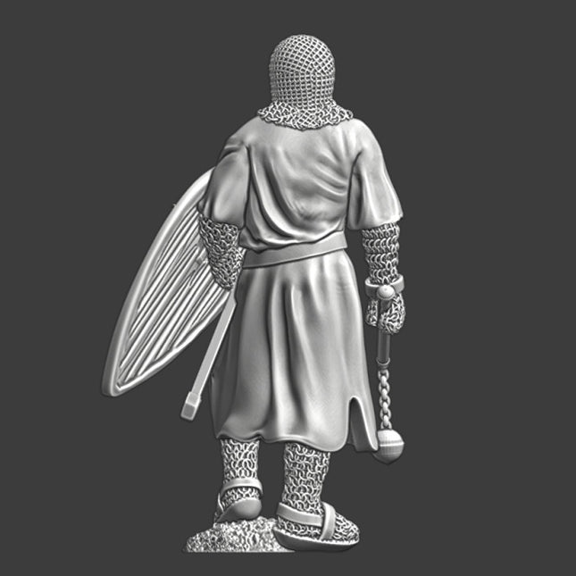 NCM064 Medieval Lazarus brother knight with flail