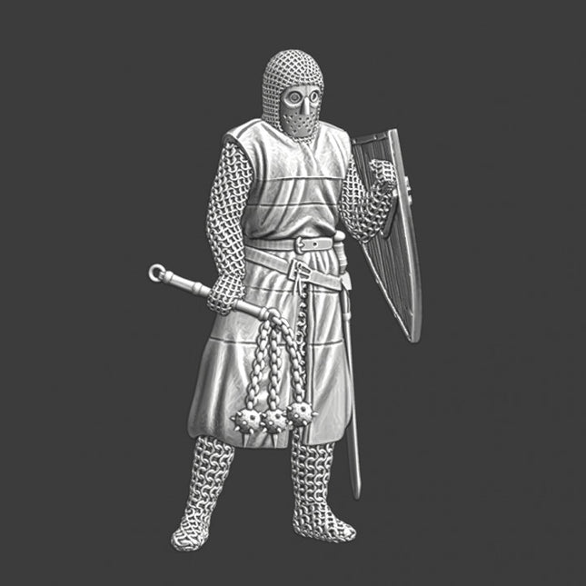 NCM052 Medieval Lazarus/Leper knight with flail