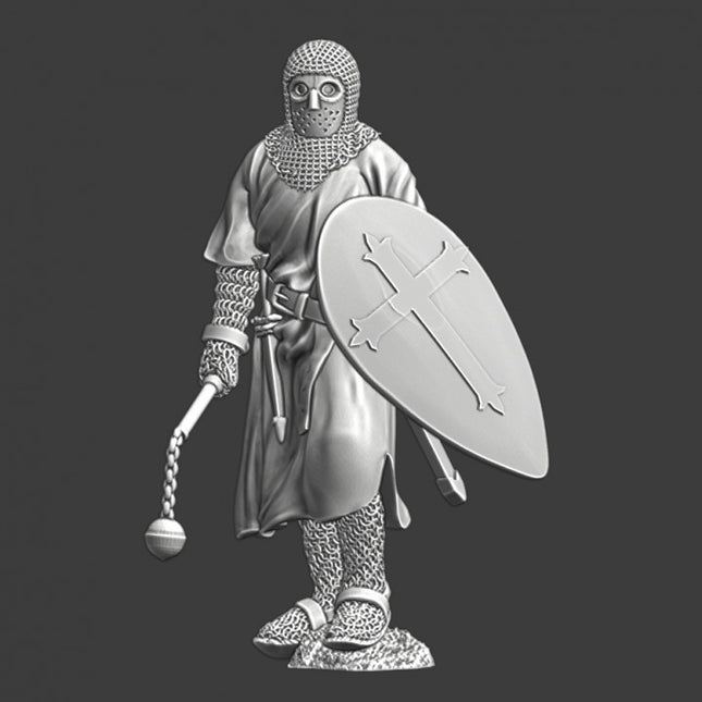 NCM064 Medieval Lazarus brother knight with flail