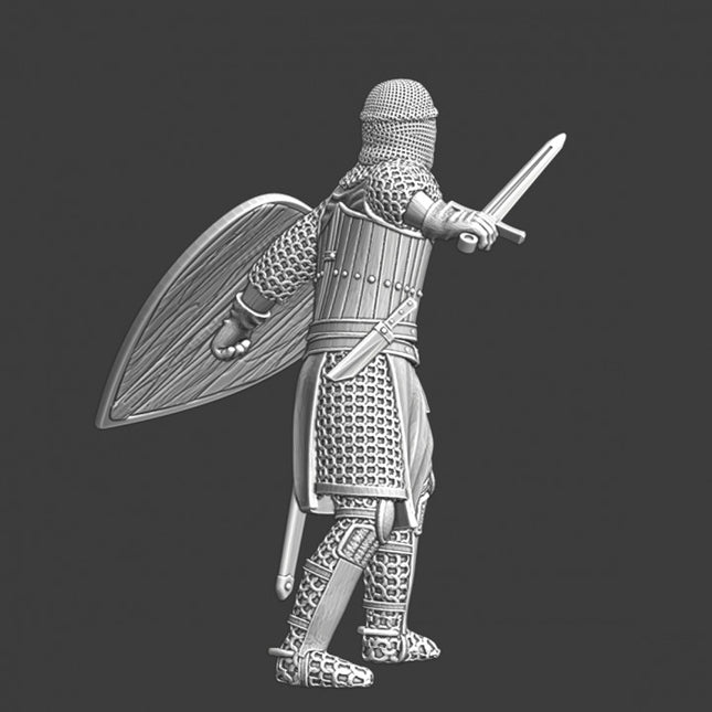 NCM083 Medieval crusader knight with goat shield