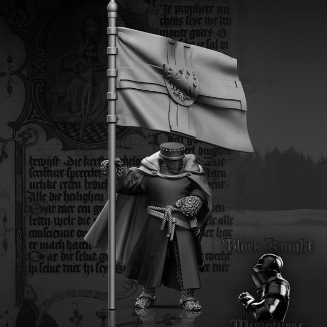 BKM002 13th century - Teutonic Knight Banner Bearer - Command
