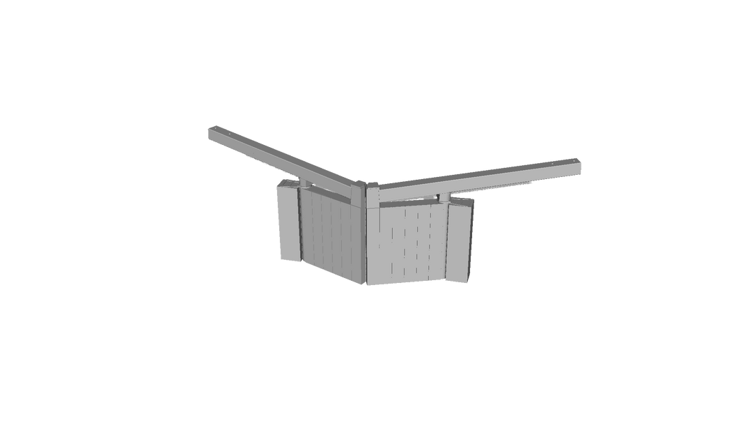 PJD031 Model Railway Canal lock gates B