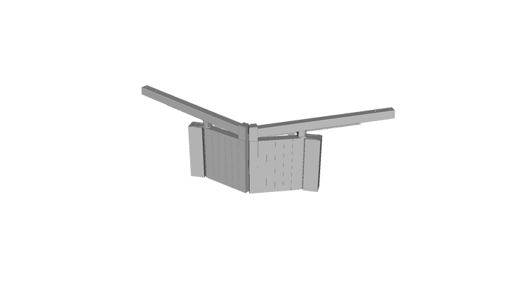 PJD031 Model Railway Canal lock gates B