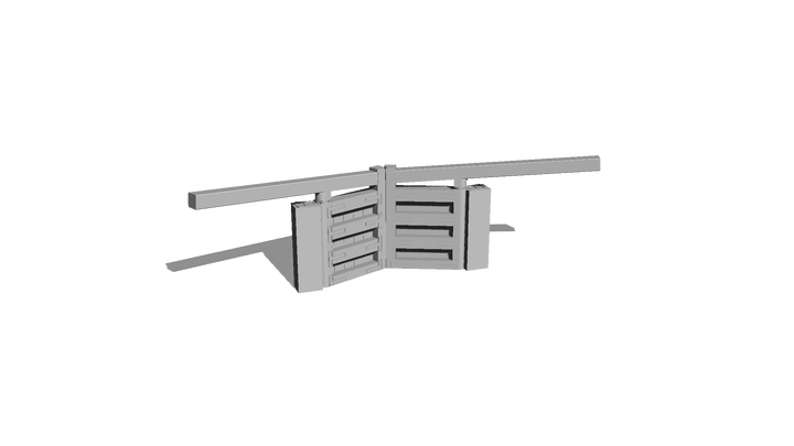 PJD031 Model Railway Canal lock gates B