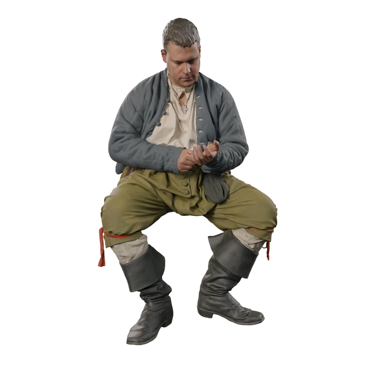 S3DS0120 Medieval male Sitting