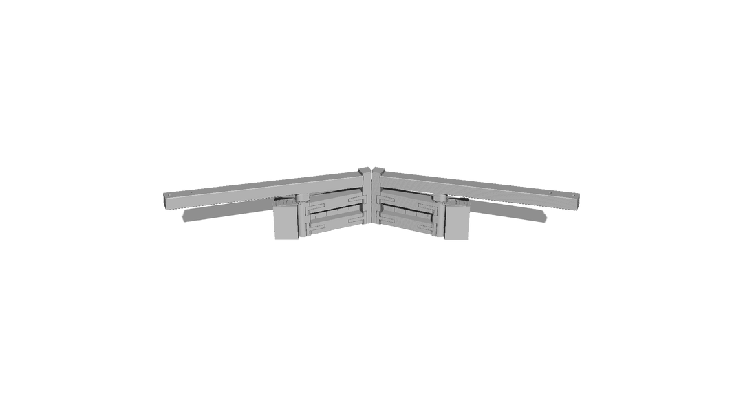 PJD031 Model Railway Canal lock gates C