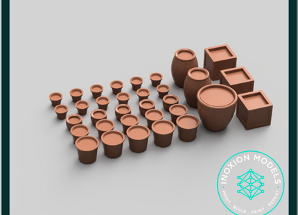 DO001A – Filled Plant Pots O Scale