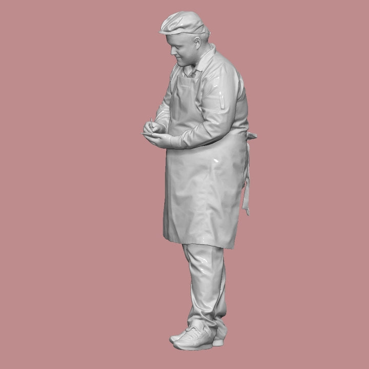 Mm1039 Male Shop Keeper Writing Figure