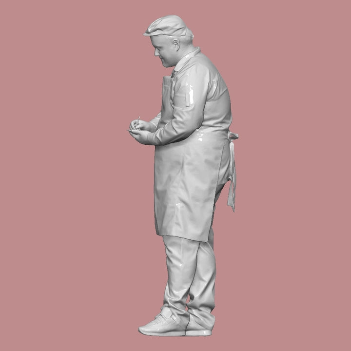 Mm1039 Male Shop Keeper Writing Figure