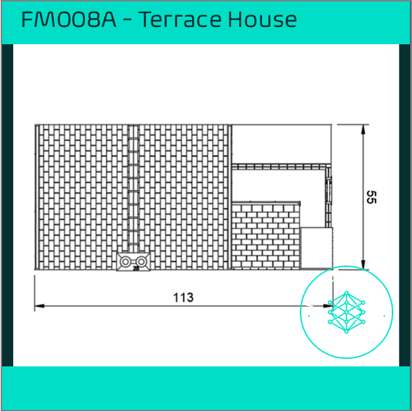 FM008A – Terrace House w Close OO Scale
