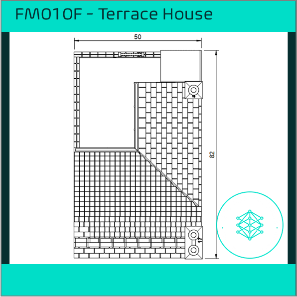 FM010F – Low Relief Terrace House OO Scale