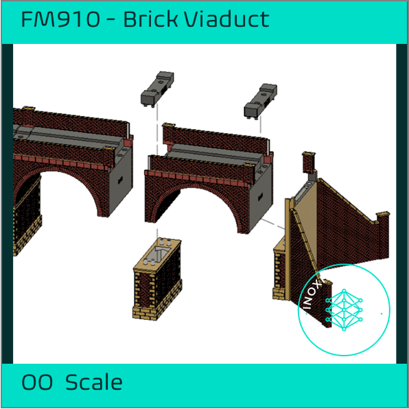 FM910 – Single Track Brick Viaduct OO Scale