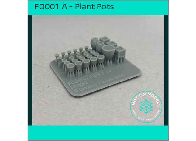 FO001 A – Filled Plant Pots HO Scale