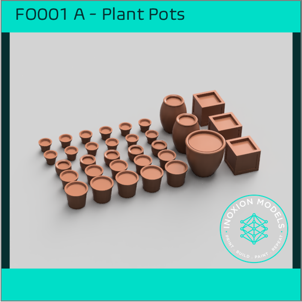 FO001 A – Filled Plant Pots OO/HO Scale
