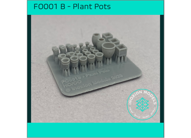 FO001 B – Empty Plant Pots HO Scale