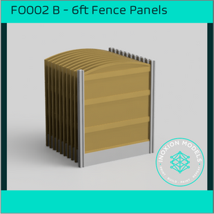 FO002 B – 6ft Garden Fence Rounded HO Scale