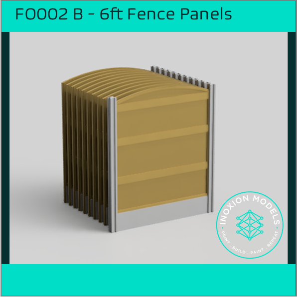 FO002 B – 6ft Garden Fence Rounded HO Scale