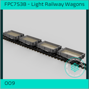 FPC753B – 4x Light Railway Wagon Pack OO9 Gauge