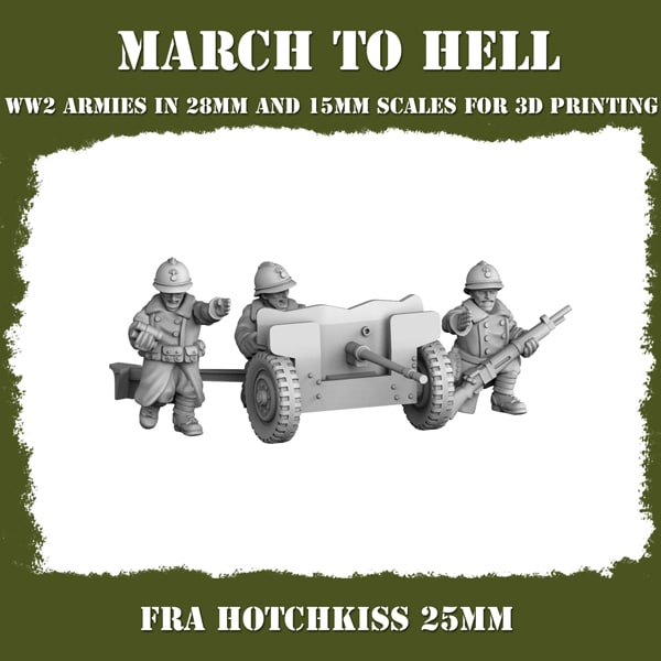 French Army Hotchkiss 25Mm Figure
