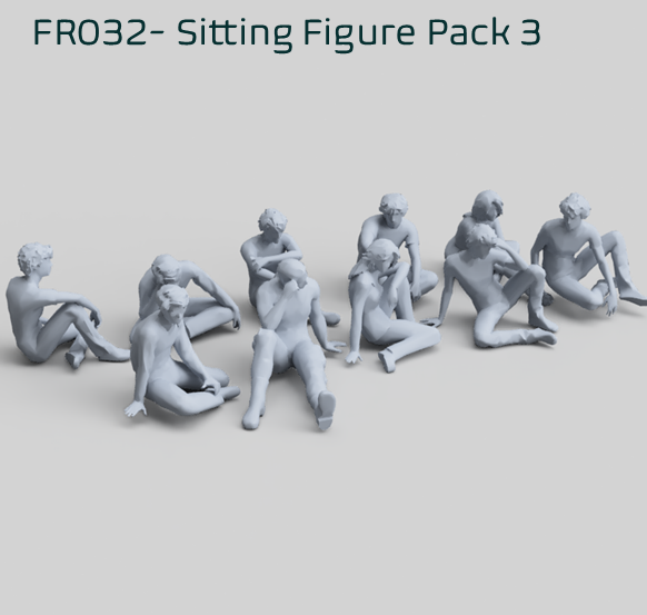 FR032 Sitting Figure Pack 3