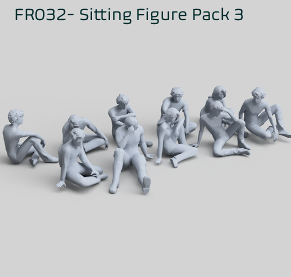 Fr032 Sitting Figure Pack 3