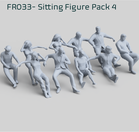 FR033 Sitting Figure Pack 4