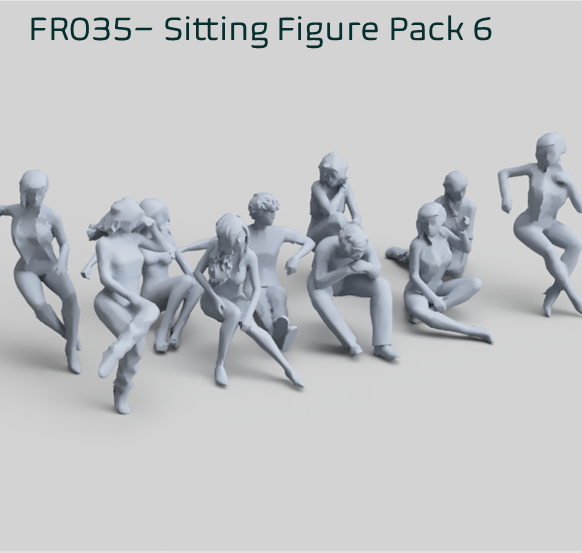 FR035 Sitting Figure Pack 6
