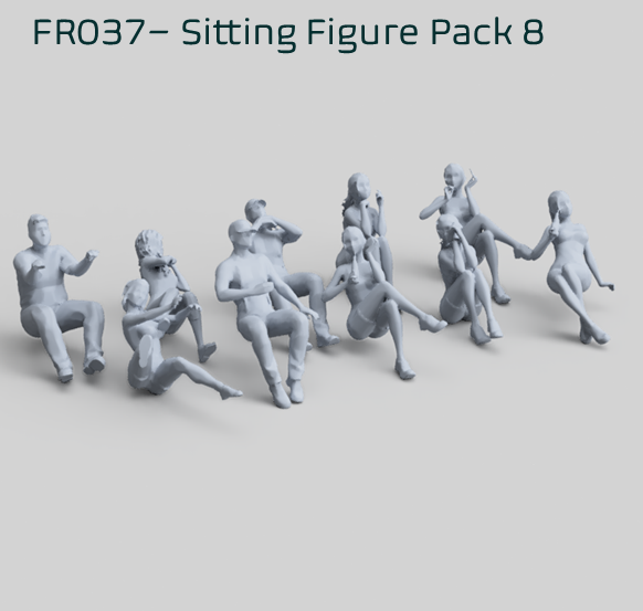 FR037 Sitting Figure Pack 8