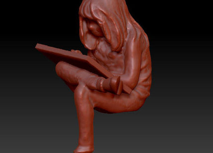 Young Girl Sitting Drawing Dsp025 Figure