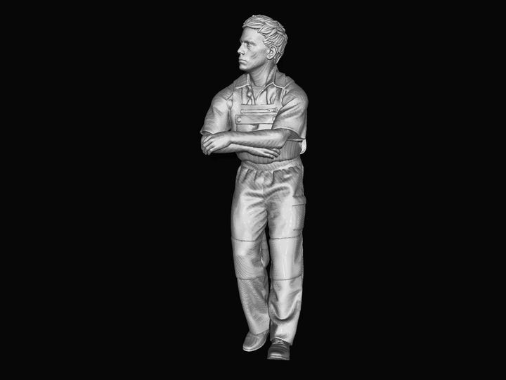 Mm946 Fisherman Leaning Figure