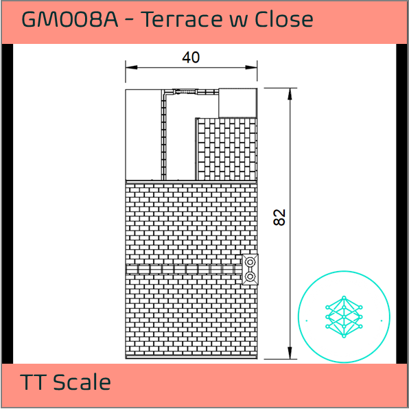 GM008A – Terrace House w Close TT Scale