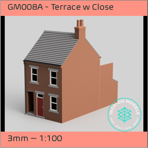 GM008A – Terrace House w Close 3mm - 1:100 Scale