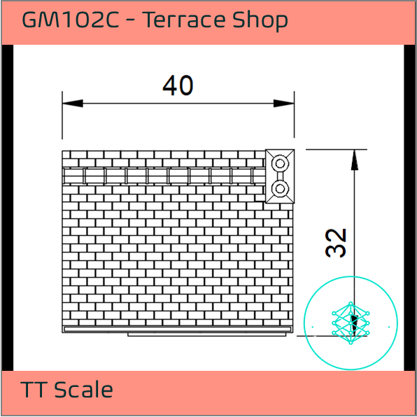 GM102C – Low Relief Terrace Shop TT Scale