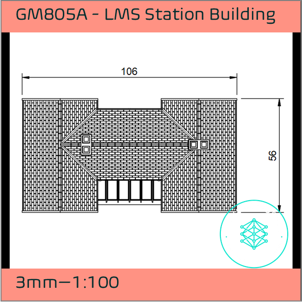 GM805A – LMS Station Building 3mm - 1:100 Scale